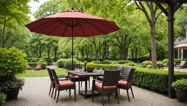 Le parasol déporté : l'atout charme de votre espace extérieur